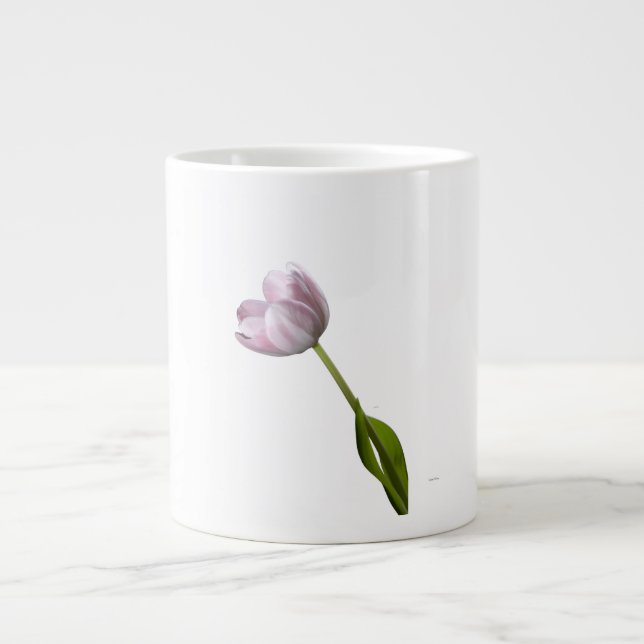 Rosa Tulpan Foto Te, Kaffe Specialmugg Jumbo Mugg (Framsidan)