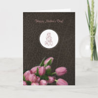 Rosa tulpan - lycklig mors dag