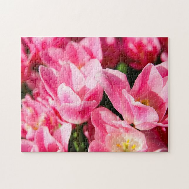 Rosa Tulpan Spel Pussel (Horisontell)