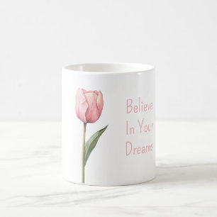 Rosa tulpanblomma Tro Kaffemugg