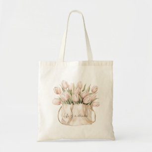 Rosa Tulpanblommor Tygkasse