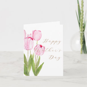 Rosa-tulpaner 2 Mors dag-kort Kort
