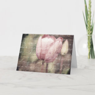 Rosa tulpaninspiration kort