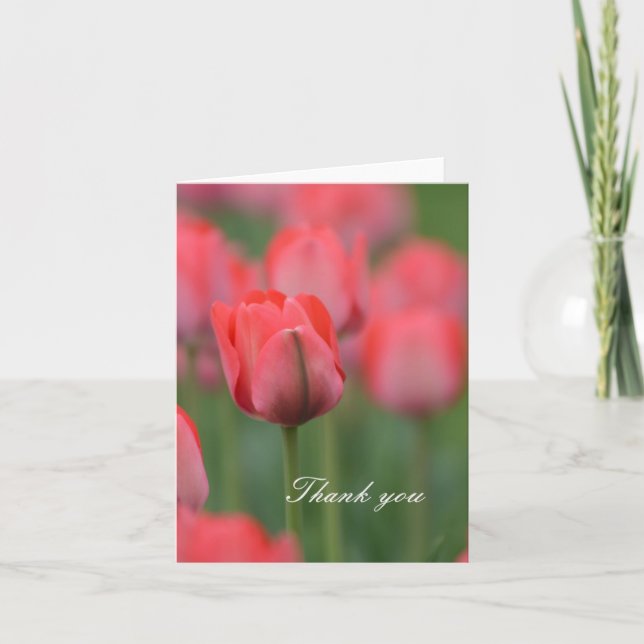 Rosa tulpantack tack kort (Framsida)