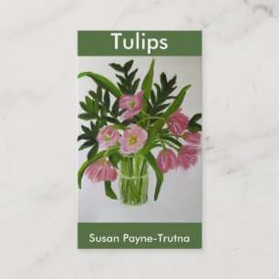 Rosa tulpanvisitkort visitkort