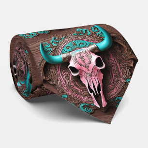 Rosa Tur ise Westernare Land Cowboy Bull SKull Slips