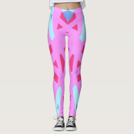 Rosa Turcos Blue Bold Geometric Gym Yoga Leggings