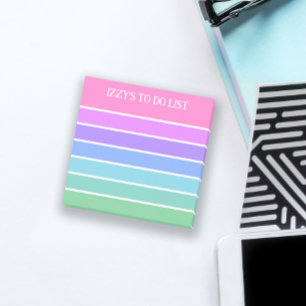 Rosa Turcos Mint Rand to Do List Add Namn Post-it Block