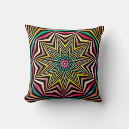 Rosa Turcos Orange Abstrakt Stars Geometric Kudde