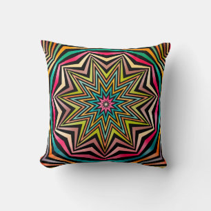 Rosa Turcos Orange Abstrakt Stars Geometric Kudde