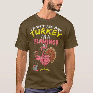 Rosa Turkey Flamingo Funny Thanksgiving Animal Lov T Shirt