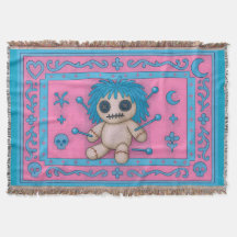 Rosa + turkos Blue Voodoo Doll