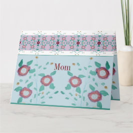 Rosa Turkos och lätt blått Kort