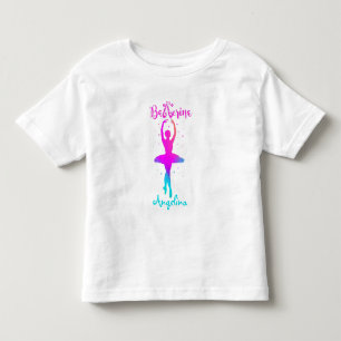 Rosa turkos personlig ballerinaträja t shirt