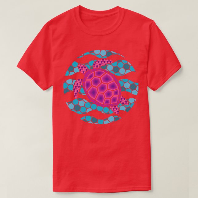 Rosa Turtle Illustration T Shirt (Design framsida)