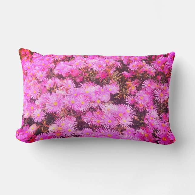 Rosa tusenskönor Funky Mysig Kastkudde Kuddfodral Lumbarkudde (Framsida)