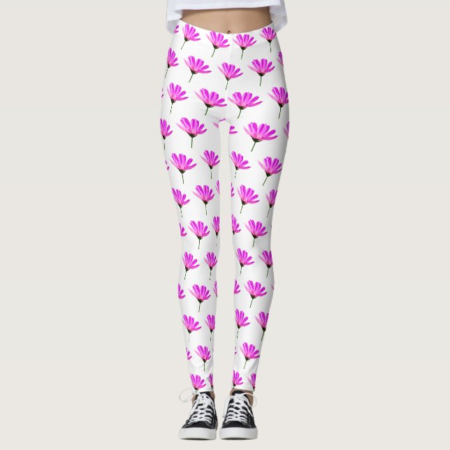 Rosa tusenskönor  leggings (Framsida)