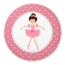 Rosa Tutu Ballerina Polka Dot Knopp