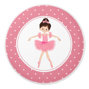 Rosa Tutu Ballerina Polka Dot Knopp
