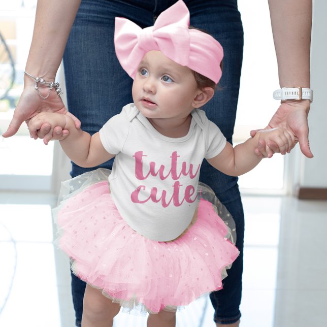 Rosa Tutu Cute Flicka Tutu Romper Tee Shirt (Perfect little t-shirt to wear with a cute little tutu!)