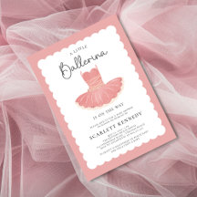 Rosa Tutu Flicka Baby Shower