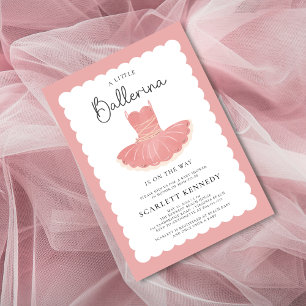 Rosa Tutu Flicka Baby Shower Inbjudningar