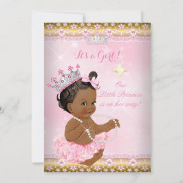 Rosa Tutu Guld Tiara A. Inbjudningar