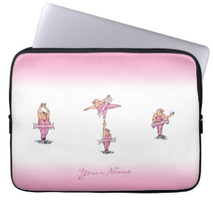 Rosa Tutu Killers Tecknad Illustration Laptop Fodral