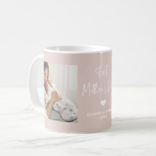 Rosa   Två fotoskript första Mors dag Kaffemugg