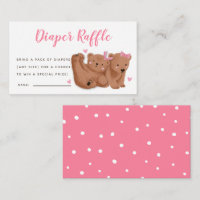 Rosa Twillingar Bear Baby Shower Diaper Raffle Bil