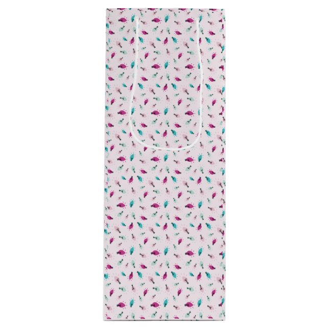 Rosa Twinkle Ljus Vin Gift Bag (Framsidan)