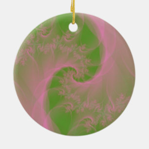 Rosa Twist on Grönt Ornament