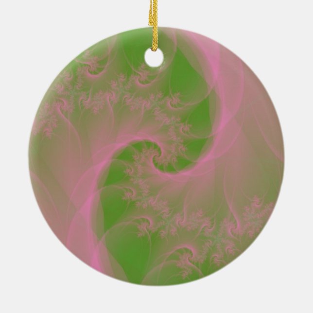 Rosa Twist on Grönt Ornament (Baksidan)