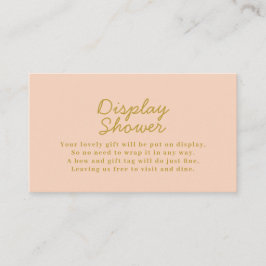  Rosa typografi Bridal Shower-visning dusch  Tilläggskort