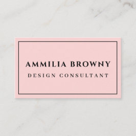 Rosa typografi | Elegant Chic Feminint  Visitkort