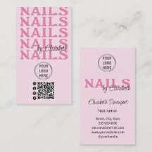 Rosa typografi Logo QR-kod Nagelsalong