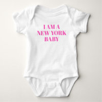 Rosa typografi New York babykläder