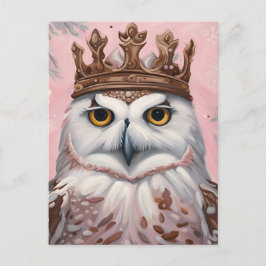 ROSA UGGLA i KRONA Vykort