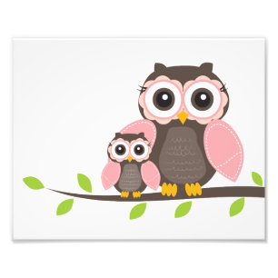 Rosa Uggla Nursery Wall Art for Girl Poster