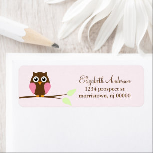 Rosa Uggla Returetiketter Returadress Etikett