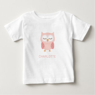 'Rosa Uggla', söt anpassad pyjamas T Shirt