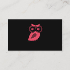 Rosa ugglavisitkortar visitkort