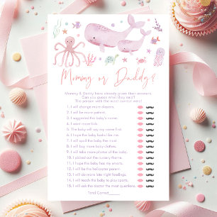 Rosa under Sea Mamma eller Pappa Shower Game