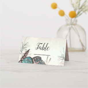 Rosa under Snäckorna Beach Sweet 16 Party Placeringskort