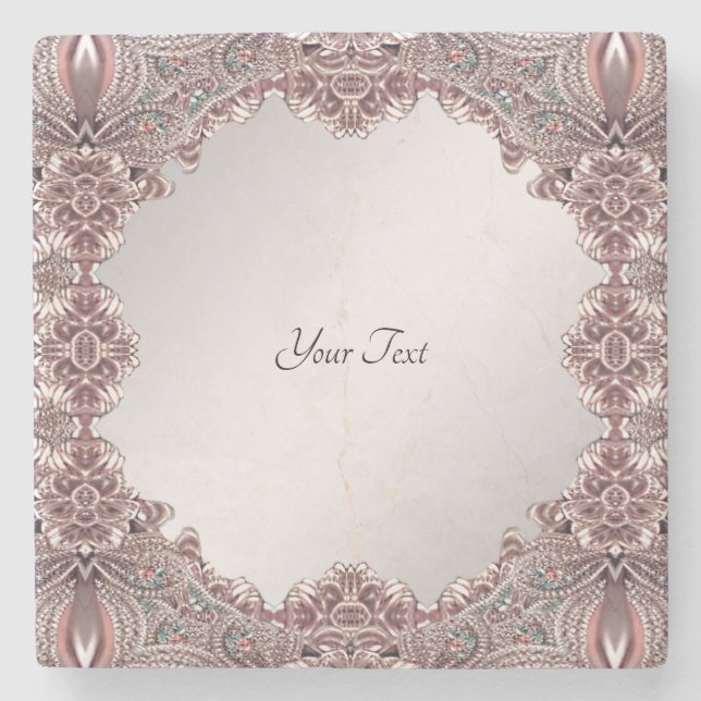 Rosa Underlägg av prydnadssten (Framsidan)