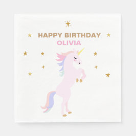 Rosa Unicorn Bord napkins pastel Pappersservett