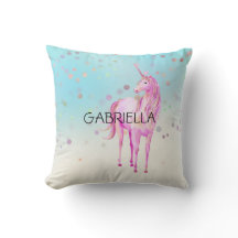 Rosa Unicorn Confetti Personlig Namn