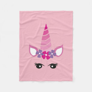 Rosa Unicorn Fleecefilt