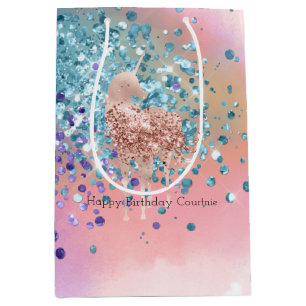 Rosa Unicorn Gnistra Lila Aqua Glitter Confetti