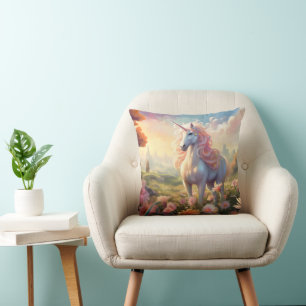 Rosa Unicorn Kudde